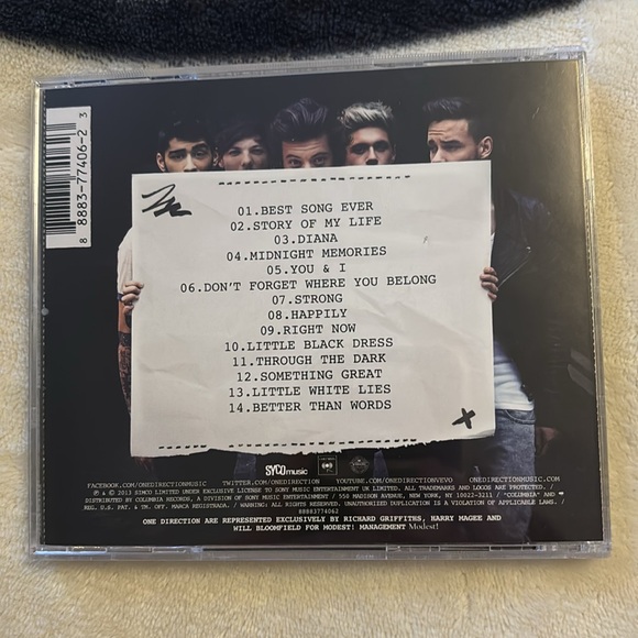 Midnight Memories One Direction CD - Picture 2 of 3